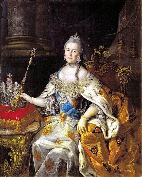 Aleksey Antropov Portrait of Catherine II, Oil, Canvass, Tver Art Gallery oil painting image